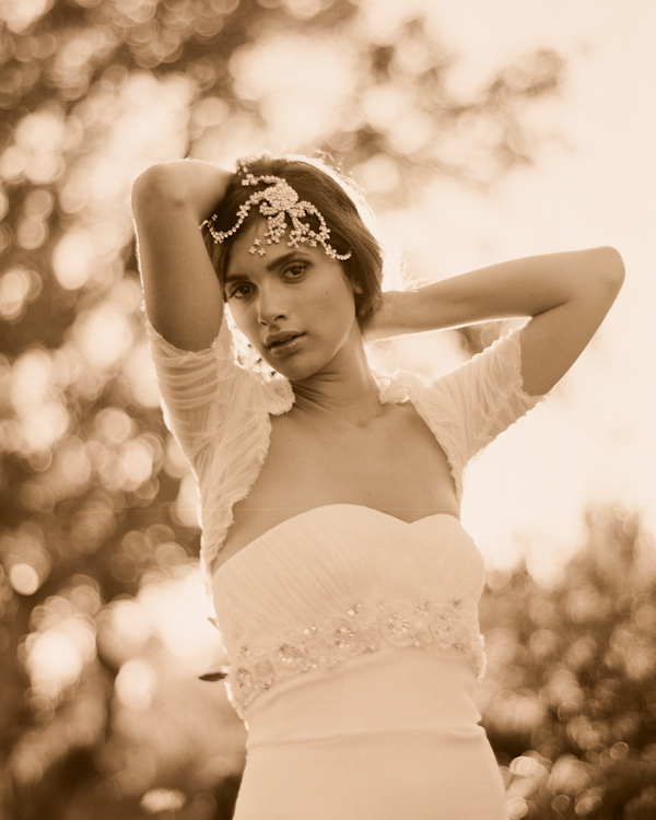 beautiful bride sepia wedding photo by Elizabeth Messina Photography